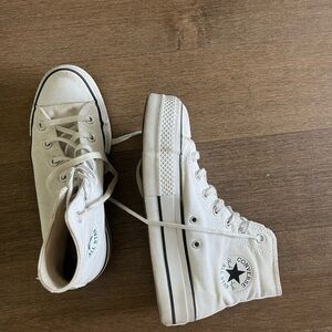 Converse Off-White Canvas High-Tops Platform